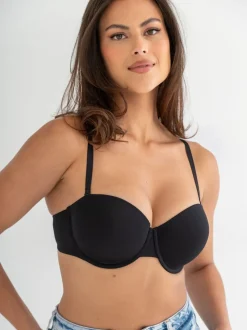 Pour Moi Black Definitions Push Up Multiway Strapless Bra