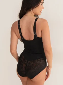 Pour Moi Black Effortless Tummy Control Wear Your Own Bra Body Shapewear