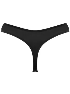 Pour Moi Black Ember Embroidered Thong