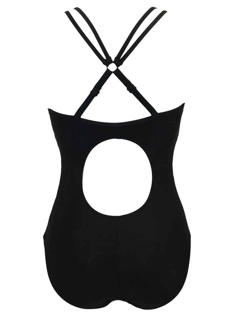 Pour Moi Black Energy Double Strap Racerback Mesh Swimsuit