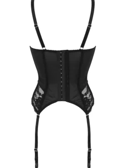 Pour Moi Black Fleur Non Padded Underwired Balcony Basque