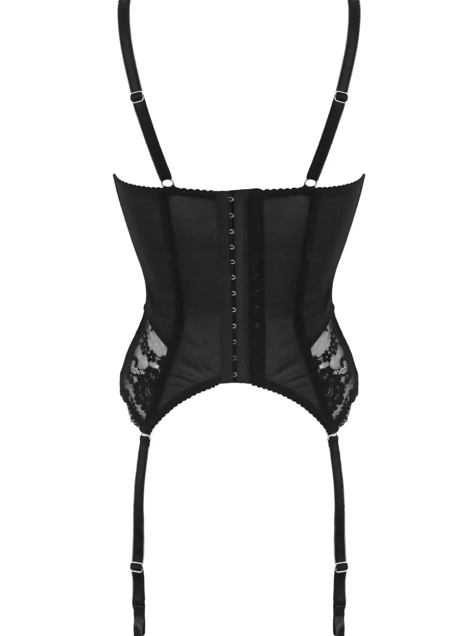 Pour Moi Black Fleur Non Padded Underwired Balcony Basque