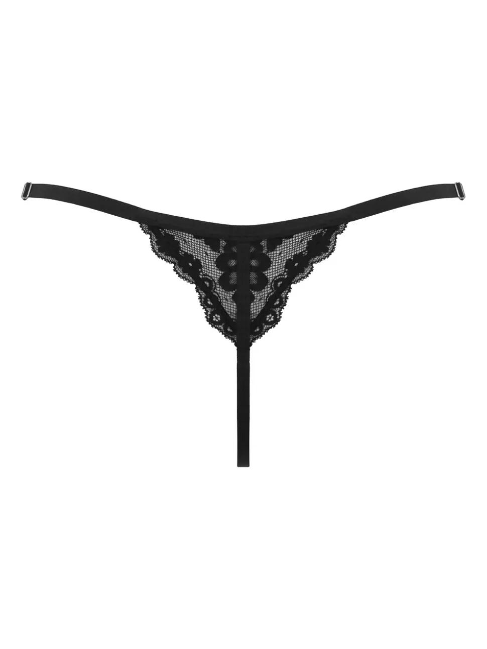 Pour Moi Black G-String Fleur Cheeky V-Shaped Knickers