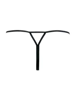 Pour Moi Black G-String For Your Eyes Only High Waist Crotchless Thong