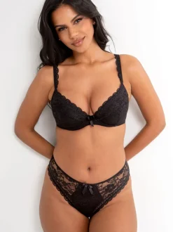 Pour Moi Black High Leg Rebel Knickers