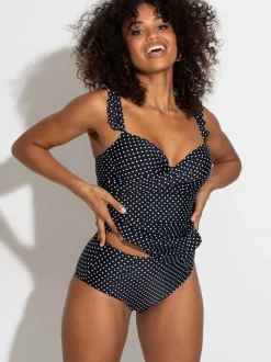 Pour Moi Black High Waist Sicily Bikini Bottoms