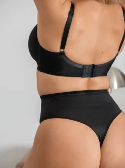 Pour Moi Black Hourglass Shapewear Firm Tummy Control Thong