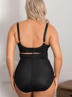 Pour Moi Black Lingerie Hourglass Shapewear Firm Tummy Control High Waist Knickers