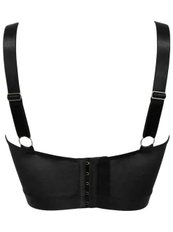 Pour Moi Black Non Padded India Embroidery Underwired Bustier Bra