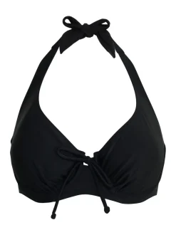Pour Moi Black Non Padded Maya Bay Underwired Tie Bikini Top