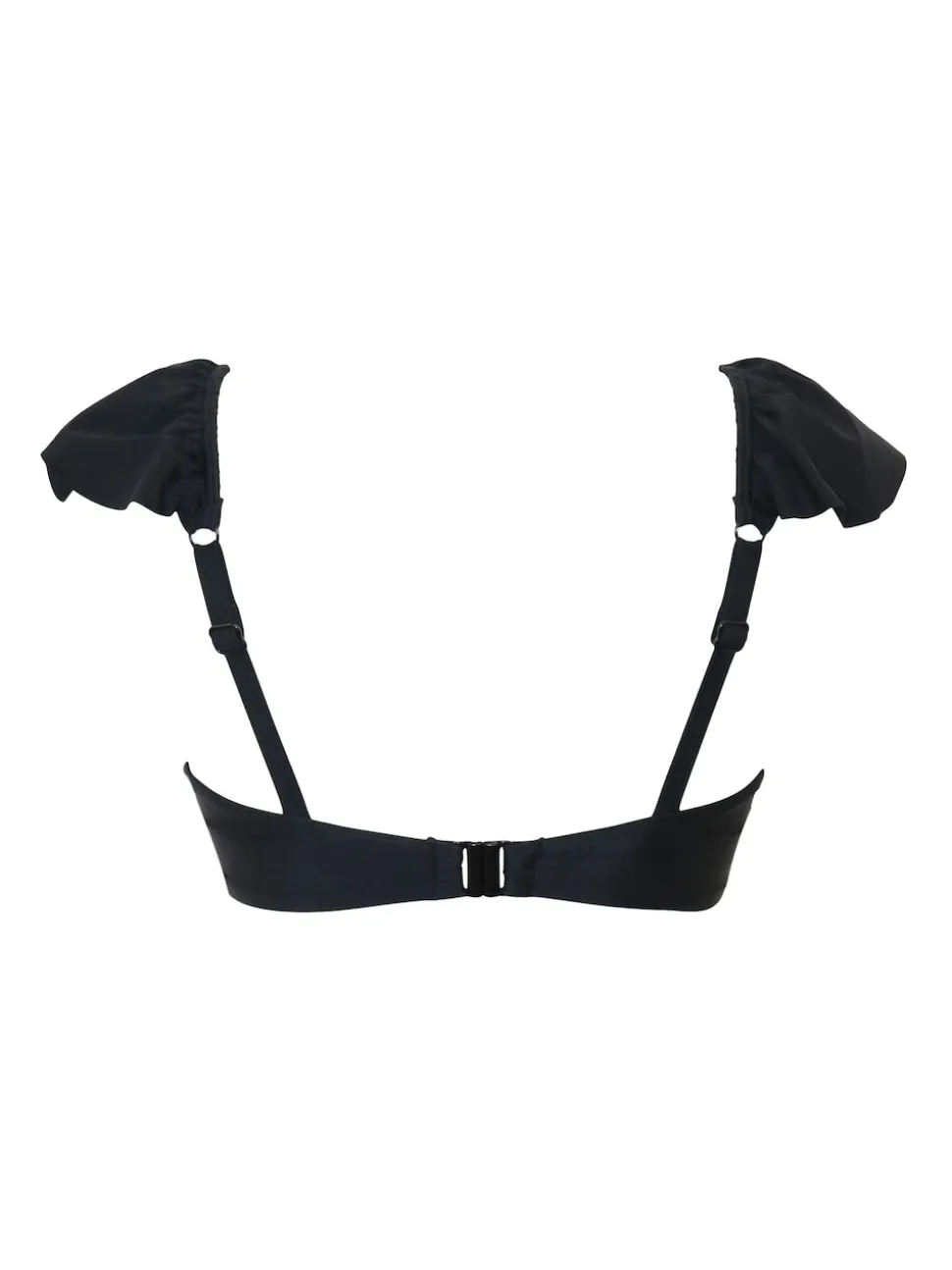 Pour Moi Black Non Padded Bermuda Underwired Frill Top