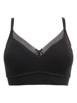 Pour Moi Black Non Wired Love to Lounge Cotton Non Wired Bra