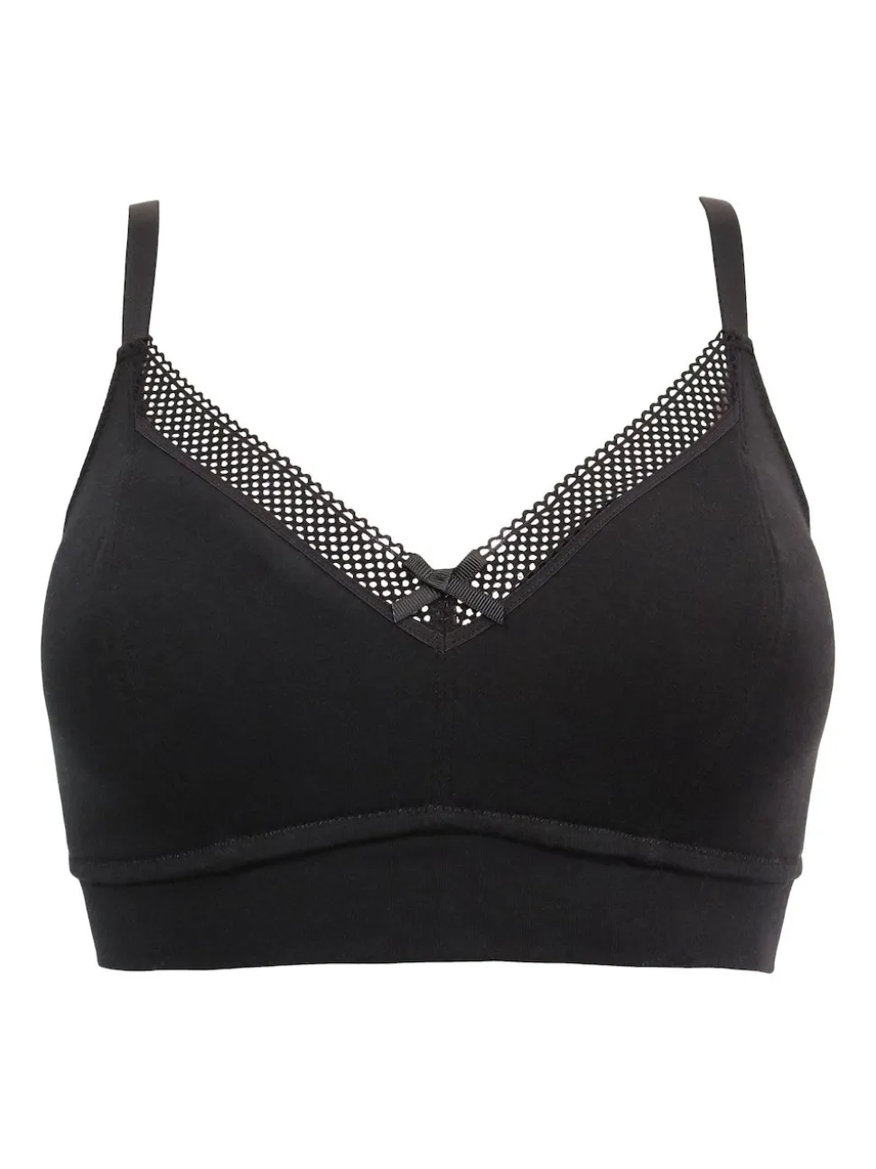 Pour Moi Black Non Wired Love to Lounge Cotton Non Wired Bra
