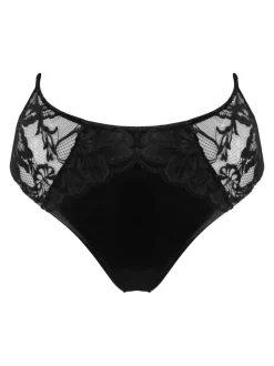 Pour Moi Black Onyx High Waist High Leg Brazillian Briefs