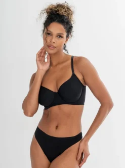 Pour Moi Black Padded Geo Sculpt Underwired Bras