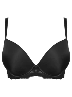 Pour Moi Black Push Up Fleur Balconette Bra