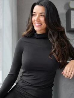 Pour Moi Black Roll Neck Second Skin Thermal
