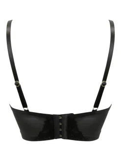Pour Moi Black Sequin Push Up Intense Underwired Bra