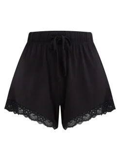 Pour Moi Black Short Sofa Loves Lace Soft Jersey Pyjama Bottoms