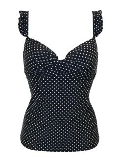 Pour Moi Black Sicily Lightly Padded Underwired Tankini Top