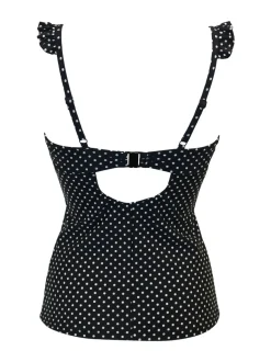 Pour Moi Black Sicily Lightly Padded Underwired Tankini Top