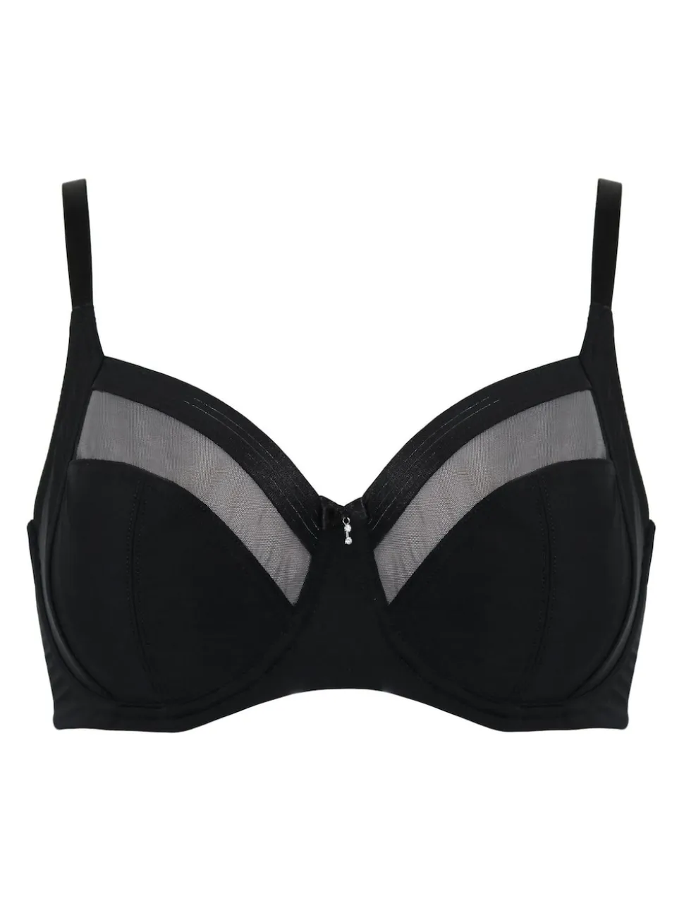 Pour Moi Black Viva Luxe Non-Padded Side Support Bra