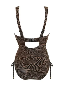 Pour Moi Black/Gold Samoa Boost Push Up Padded Underwired Swimsuit