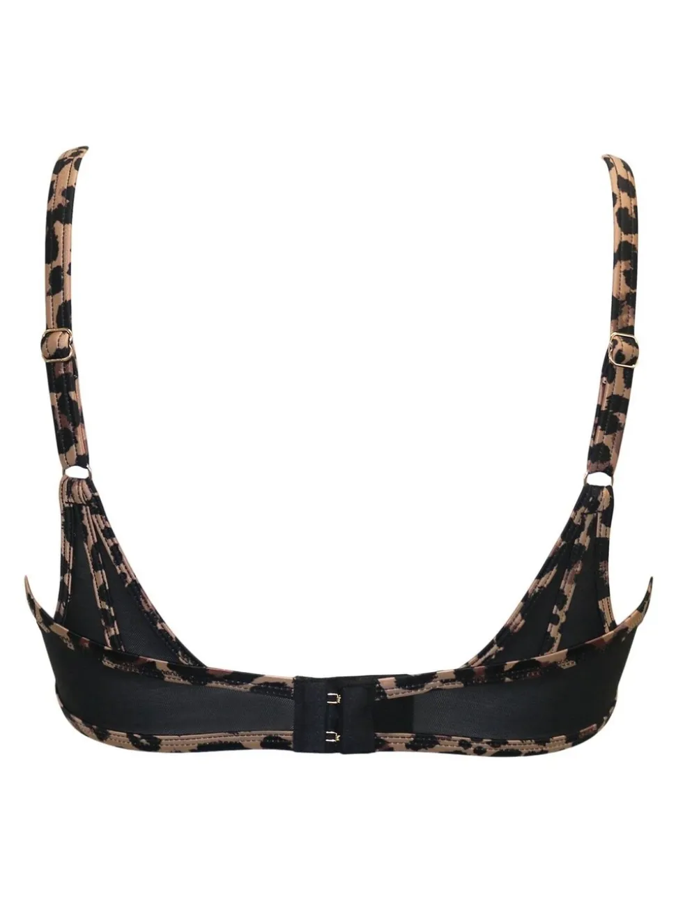 Pour Moi Black/Leopard Non Padded Underwired India Leopard Embroidered Bra