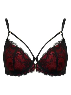 Pour Moi Black/Red Padded Desire Lightly Underwired Bra