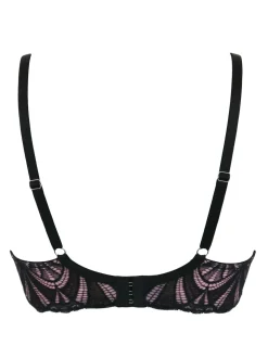 Pour Moi Black/Rose Push Up New Romance Bra