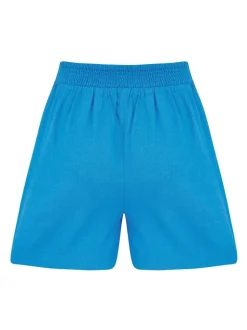 Pour Moi Blue Bree High Waist Elasticated Shorts