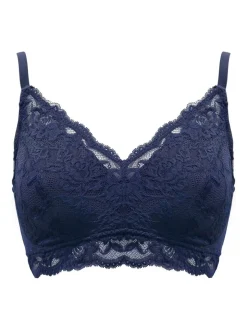 Pour Moi Blue Love To Lounge Lace and Modal Rib Non Wired Bra
