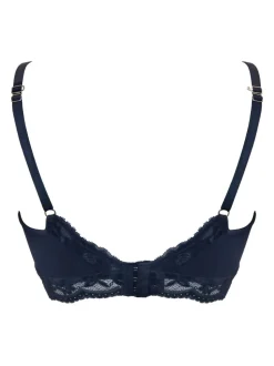 Pour Moi Blue Love To Lounge Lace and Modal Rib Non Wired Bra