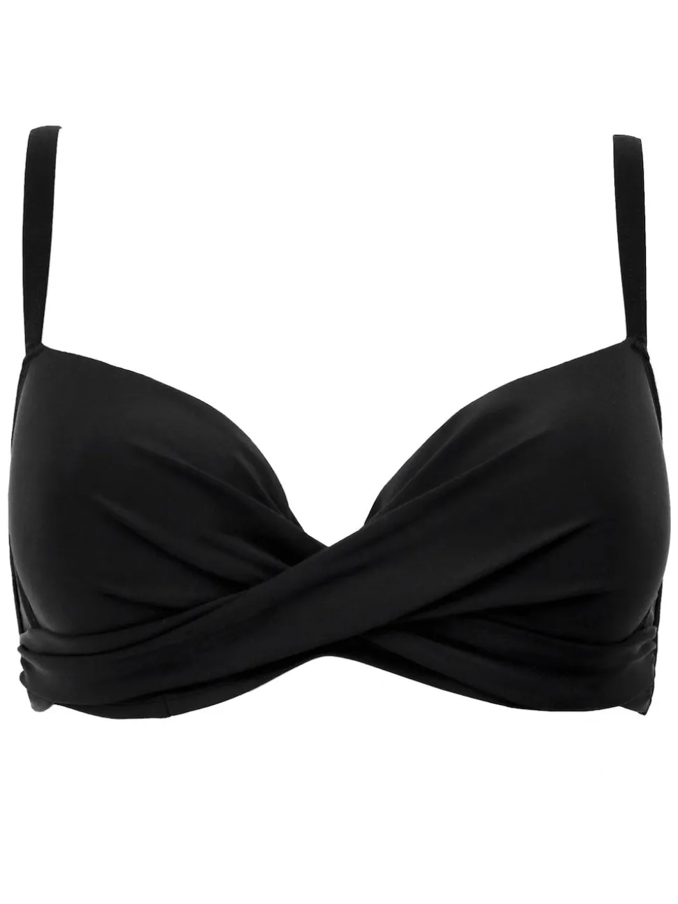 Pour Moi Charcoal Black Balcony Free Spirit Bikini Top