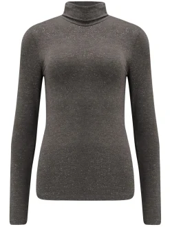 Pour Moi Glitter Charcoal Roll Neck Second Skin Thermal