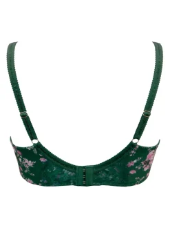 Pour Moi Green Non Padded Bliss Printed Mesh Side Support Bra