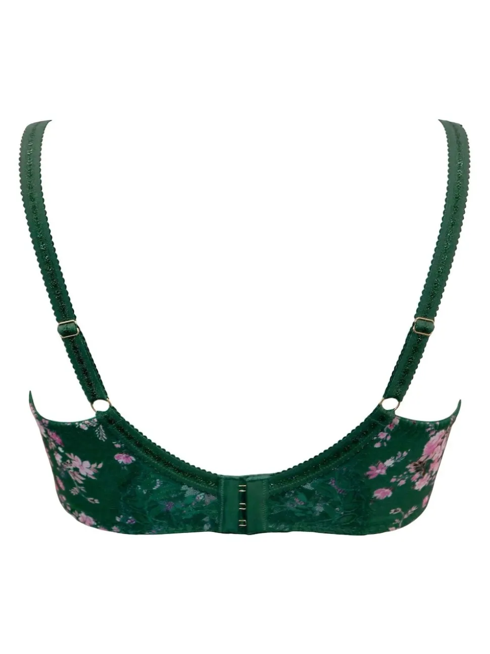 Pour Moi Green Non Padded Bliss Printed Mesh Side Support Bra