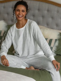 Pour Moi Grey Cosy Fleece Sweatshirt and Jogger Pyjamas Set