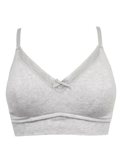 Pour Moi Grey Non Wired Love to Lounge Cotton Non Wired Bra