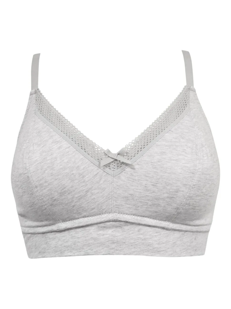 Pour Moi Grey Non Wired Love to Lounge Cotton Non Wired Bra