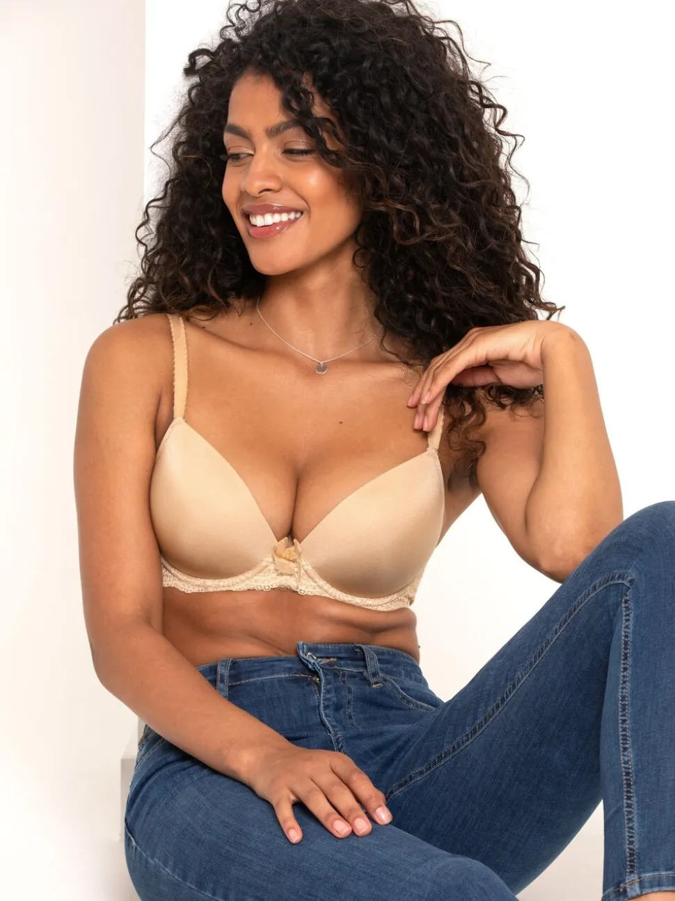 Pour Moi Natural Plunge Flora Underwired Bra
