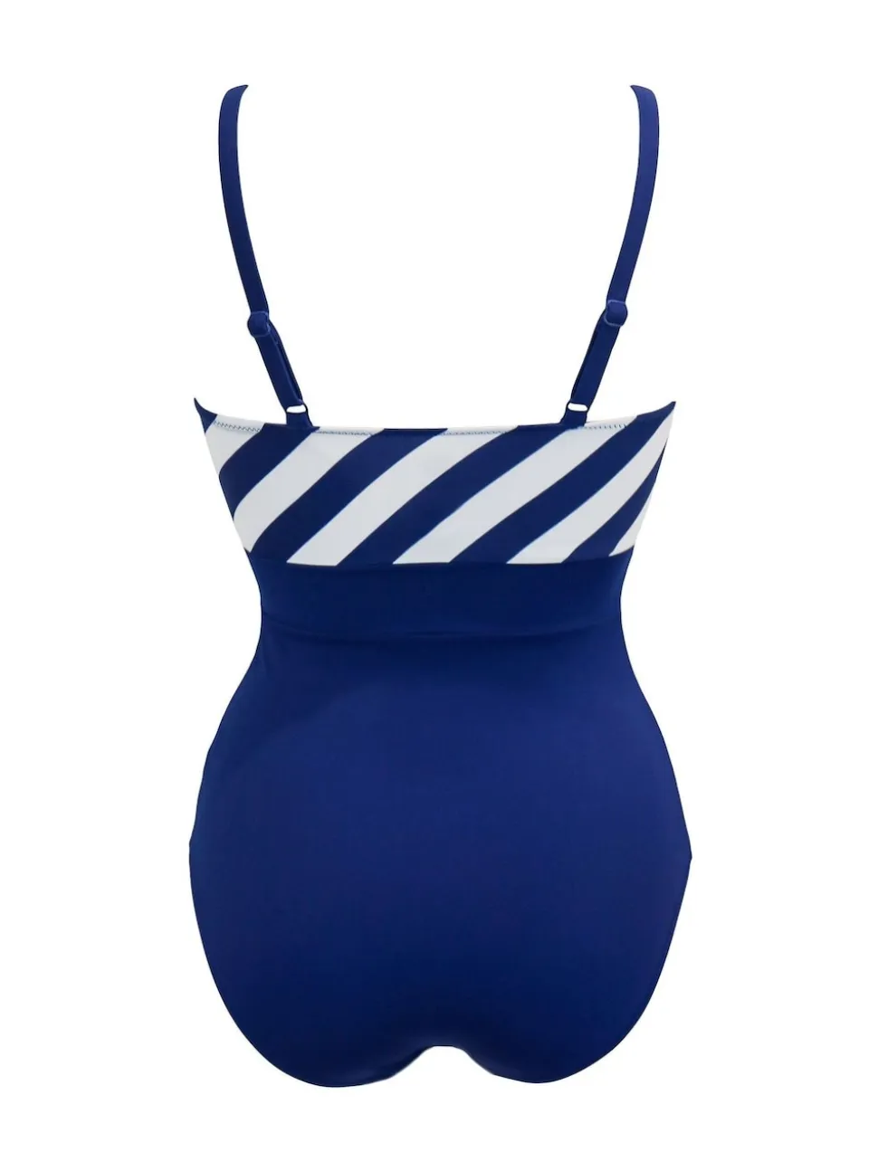 Pour Moi Navy High Line V-Neck Control Swimsuit