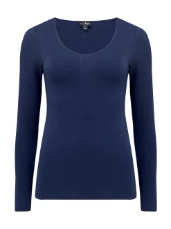 Pour Moi Navy Long Sleeve Second Skin Thermal
