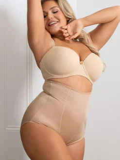 Pour Moi Nude Lingerie Hourglass Shapewear Firm Tummy Control High Waist Knickers