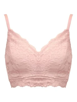 Pour Moi Pink Love To Lounge Lace and Modal Rib Non Wired Bra