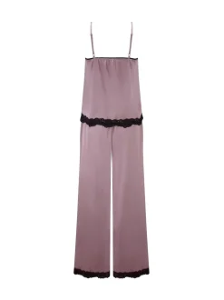 Pour Moi Purple Dusk Satin and Lace Cami and Trousers Pyjama Set