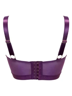 Pour Moi Purple Non Padded India Embroidery Underwired Bustier Bra