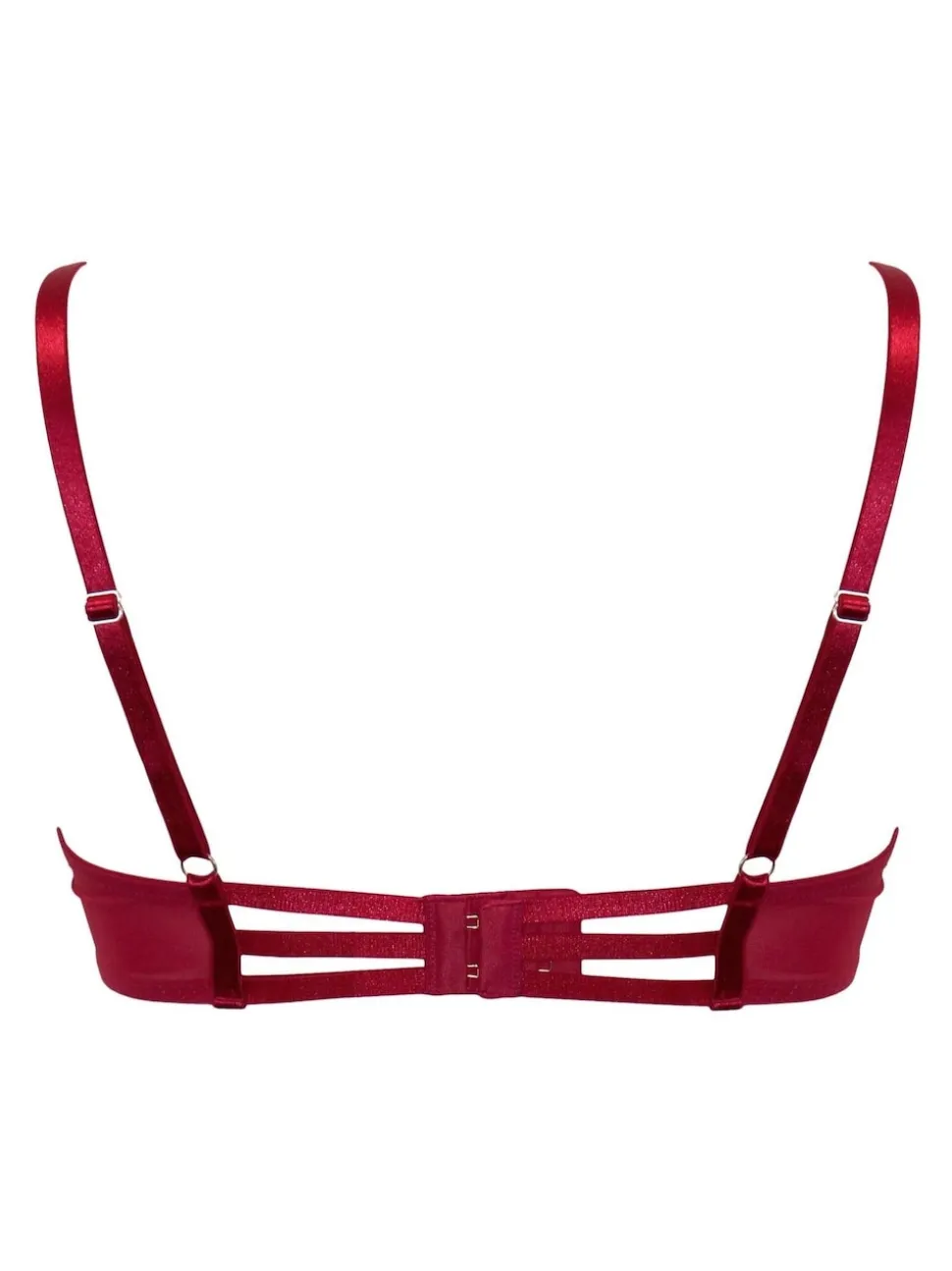 Pour Moi Red India Bold Floral Embroidery Non Pad Bra