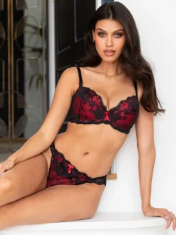 Pour Moi Red/Black Brazilian Amour Knickers