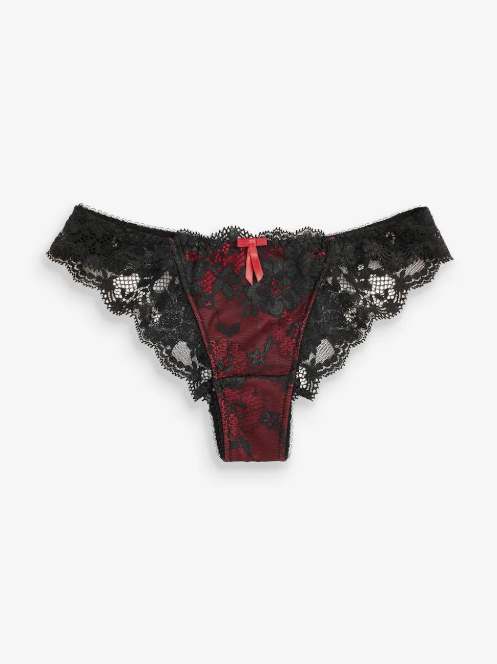 Pour Moi Red/Black Brazilian Amour Knickers